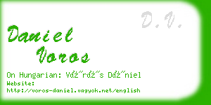 daniel voros business card